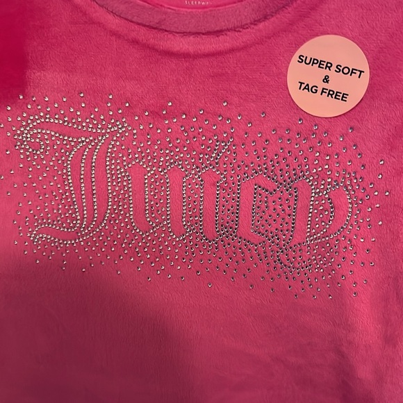 Juicy Couture Girls BNWT Hot Pink Pajamas 2 Pieces Short Sleeve Long Pants - Picture 4 of 10